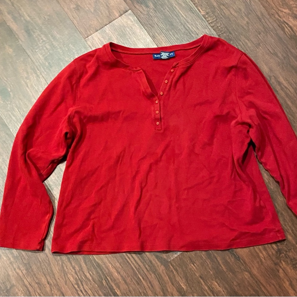 Karen Scott Women’s Partial Button-Up Sweater